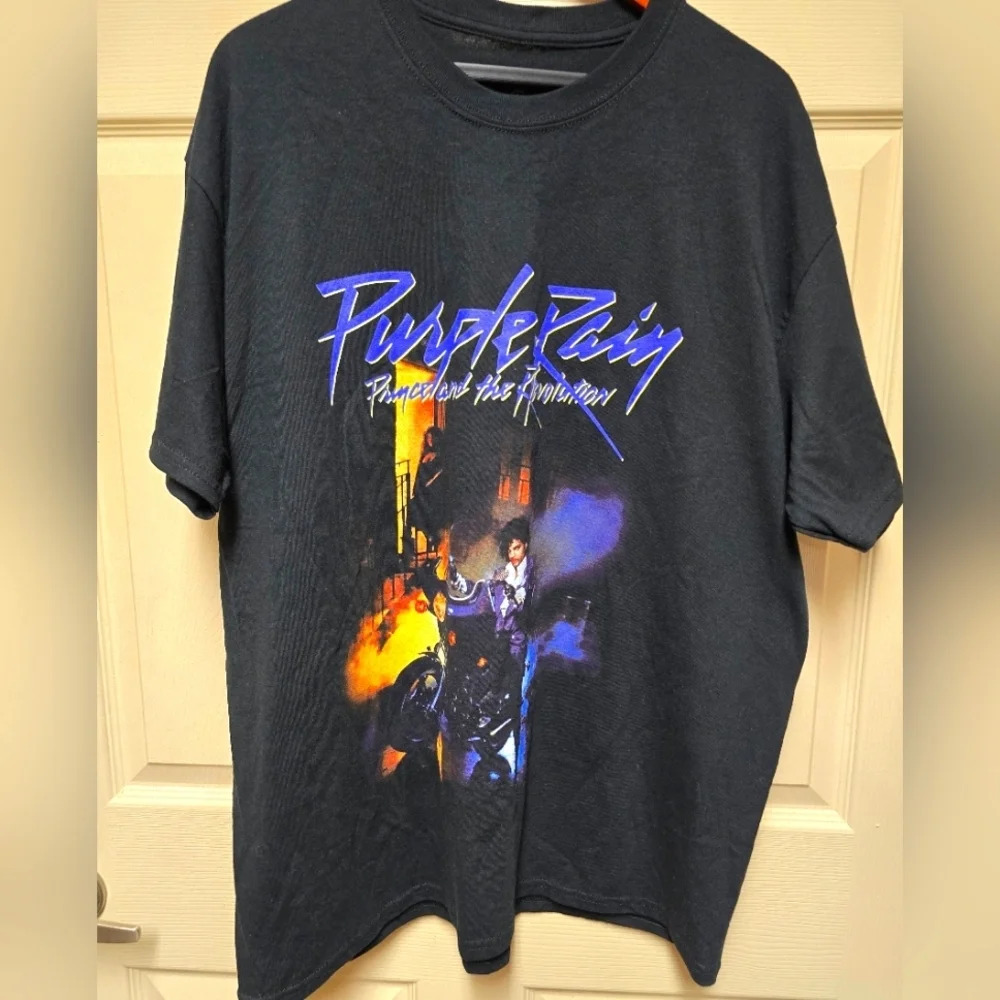 Prince The Prince Estate Official Purple Rain Prince Black Tshirt Sz XL